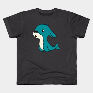 Dog X Dolphin AKA DOGPHIN | Simple line design Kids T-Shirt